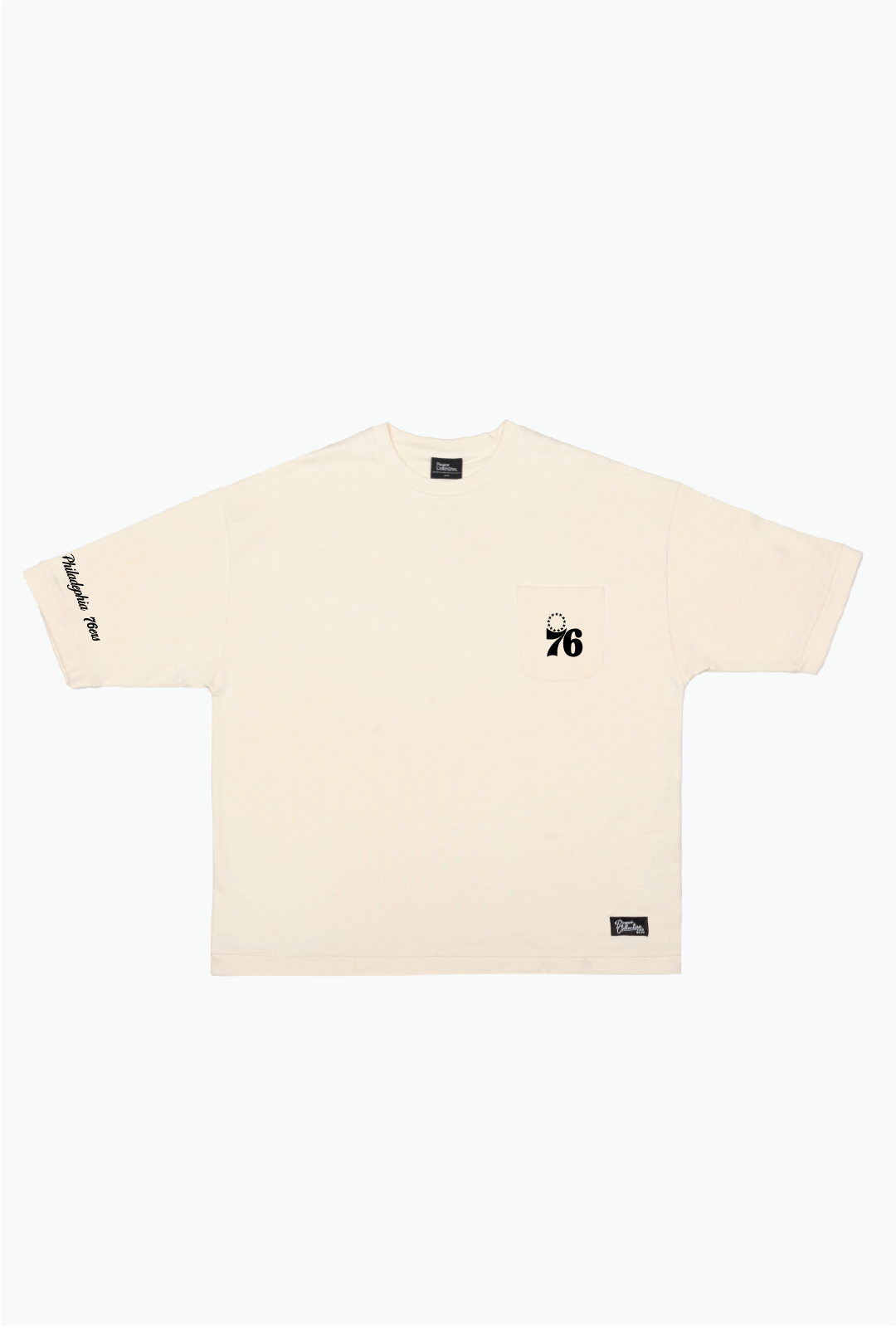 Philadelphia 76ers Preppy Heavyweight Pocket T-Shirt - Ivory