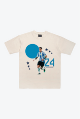 Argentina Enzo Fernandez Heavyweight T-Shirt - Ivory
