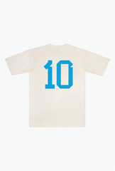Argentina Lionel Messi Heavyweight T-Shirt - Ivory