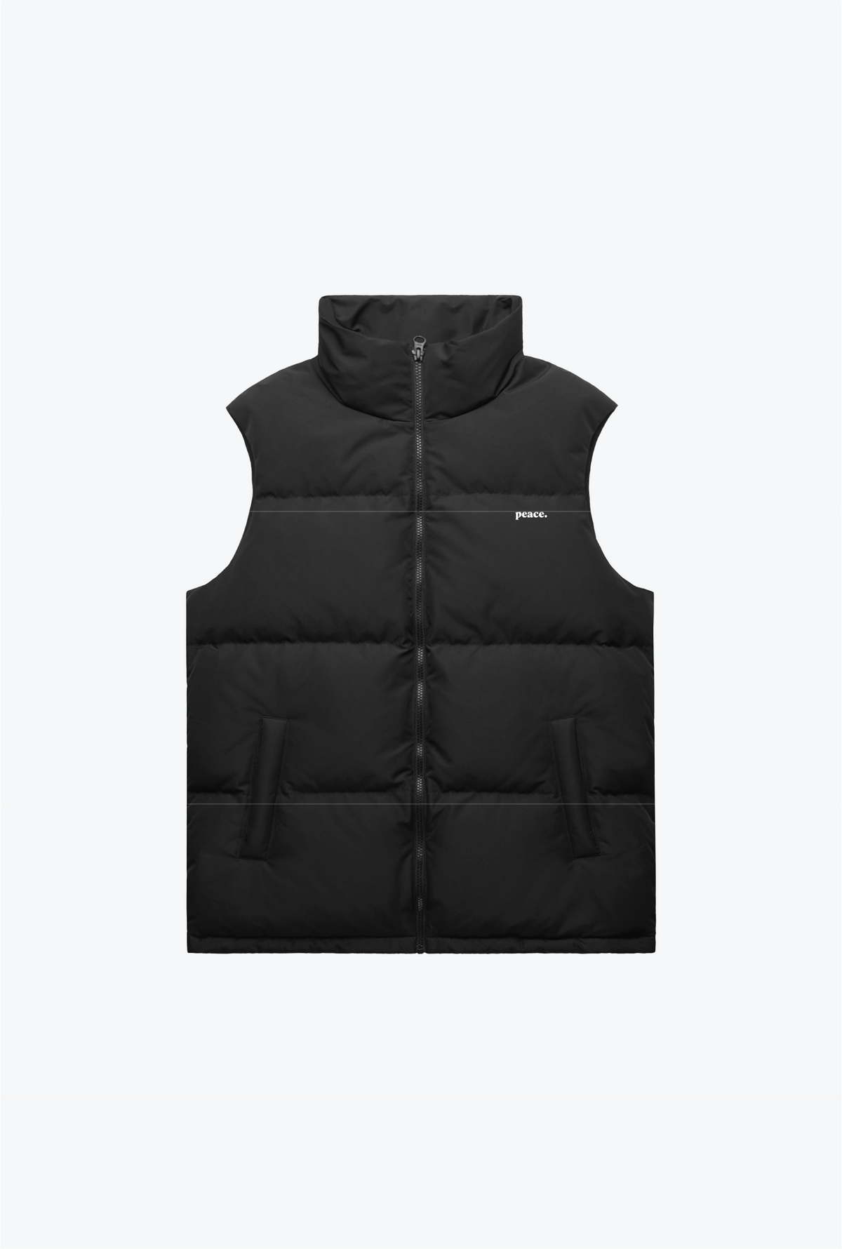 Peace Basics Puffer Vest - Black