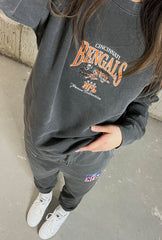 Cincinnati Bengals Vintage Embroidered Crewneck - Black