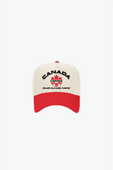 Canada Soccer A-Frame Cap - Ivory / Red