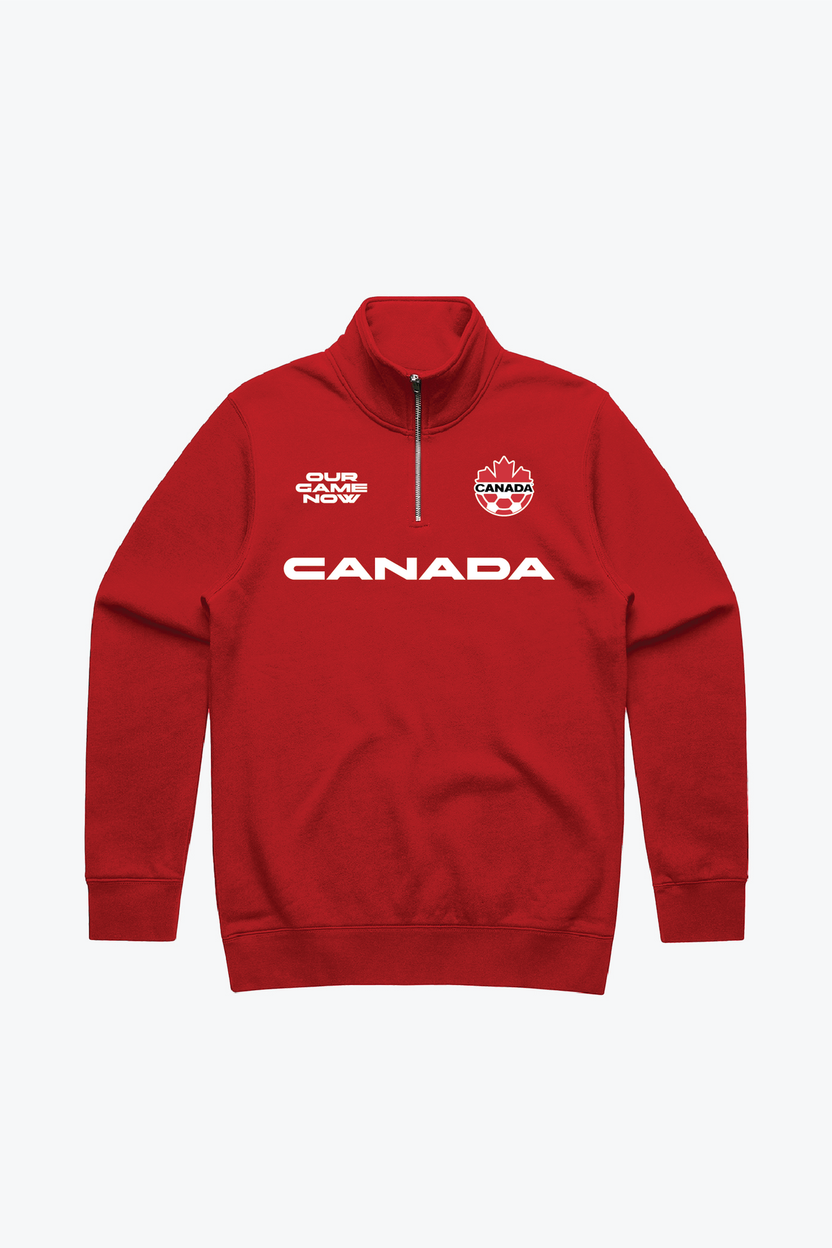 Canada Soccer Quarter Zip - Red