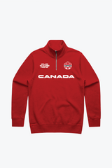Canada Soccer Quarter Zip - Red