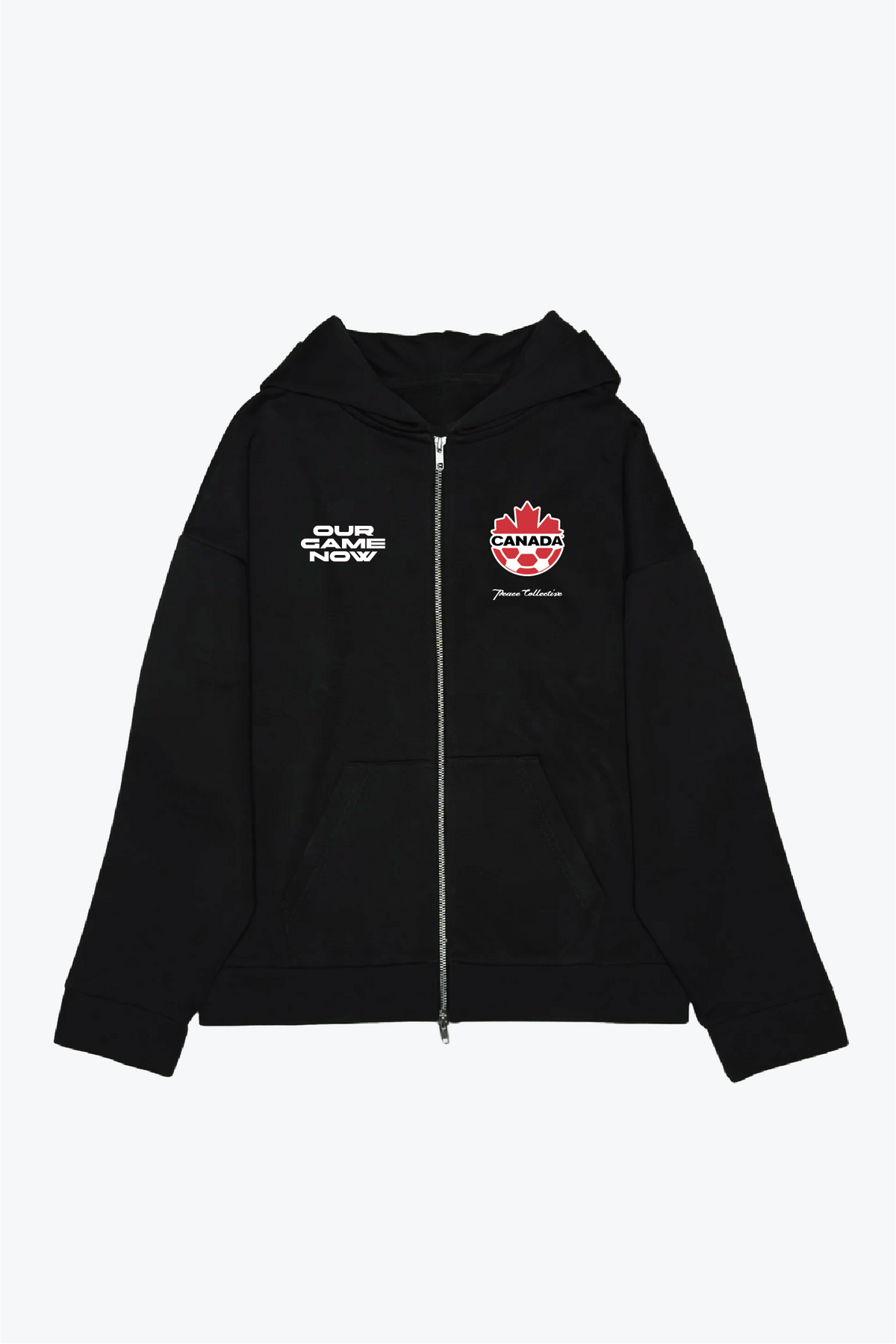Canada Soccer SuperHeavyâ¢ï¸ Full Zip Hoodie - Black
