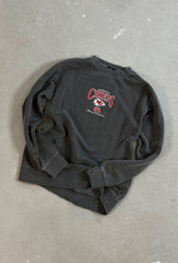 Kansas City Chiefs Vintage Embroidered Crewneck - Black