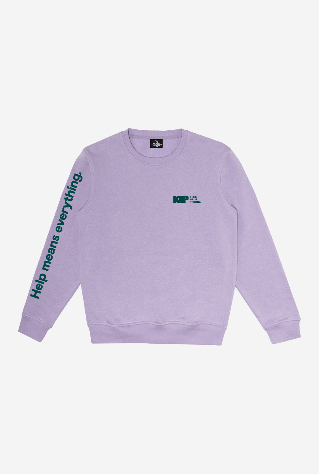 Kids Help Phone Help Means Everything Crewneck - Lavender