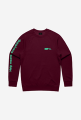 Kids Help Phone Help Means Everything Crewneck - Maroon