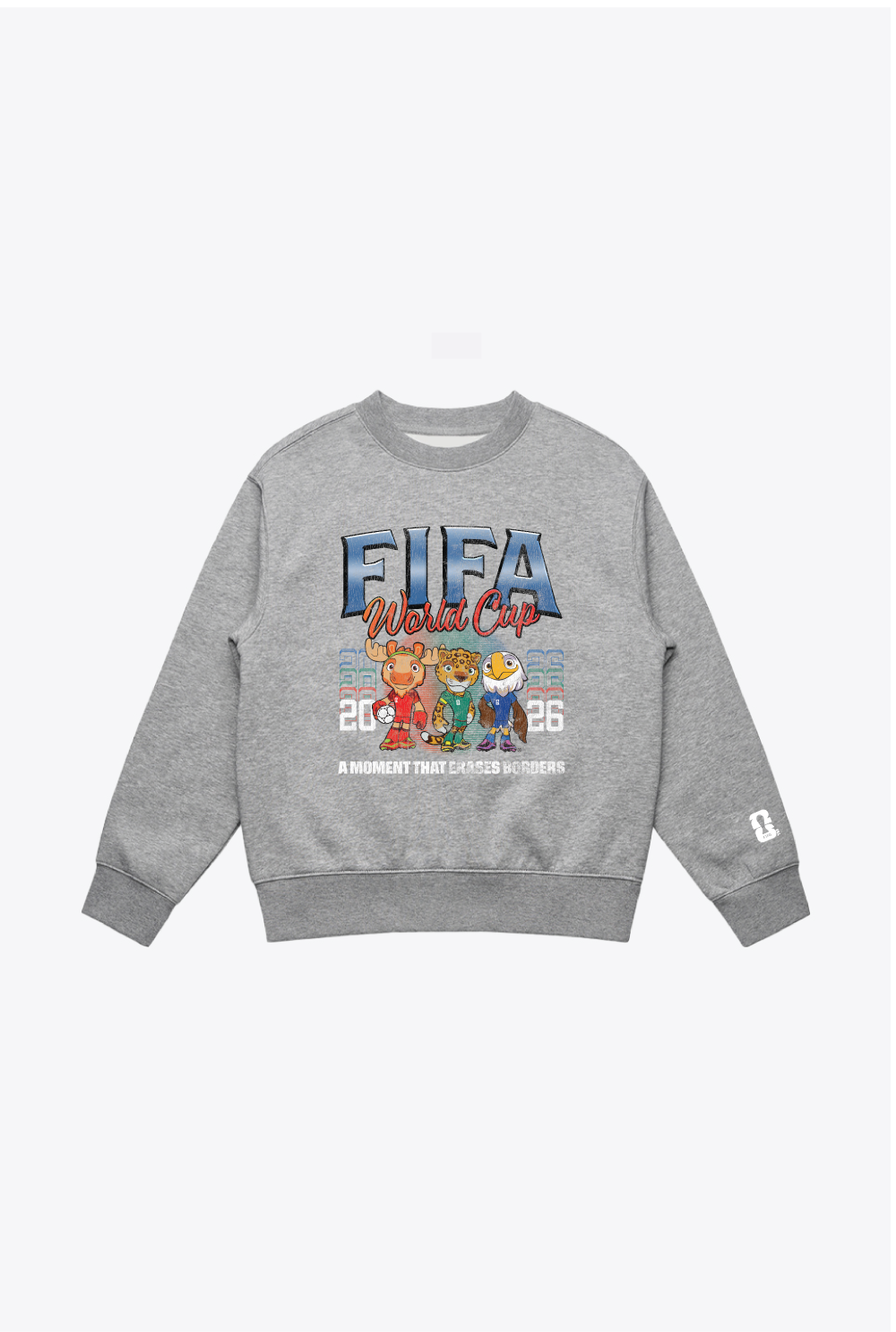 FIFA World Cup 2026â¢ Mascots Kids Crewneck - Grey