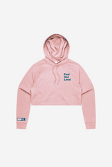 Kids Help Phone Feel Out Loud Cropped Hoodie - Pink