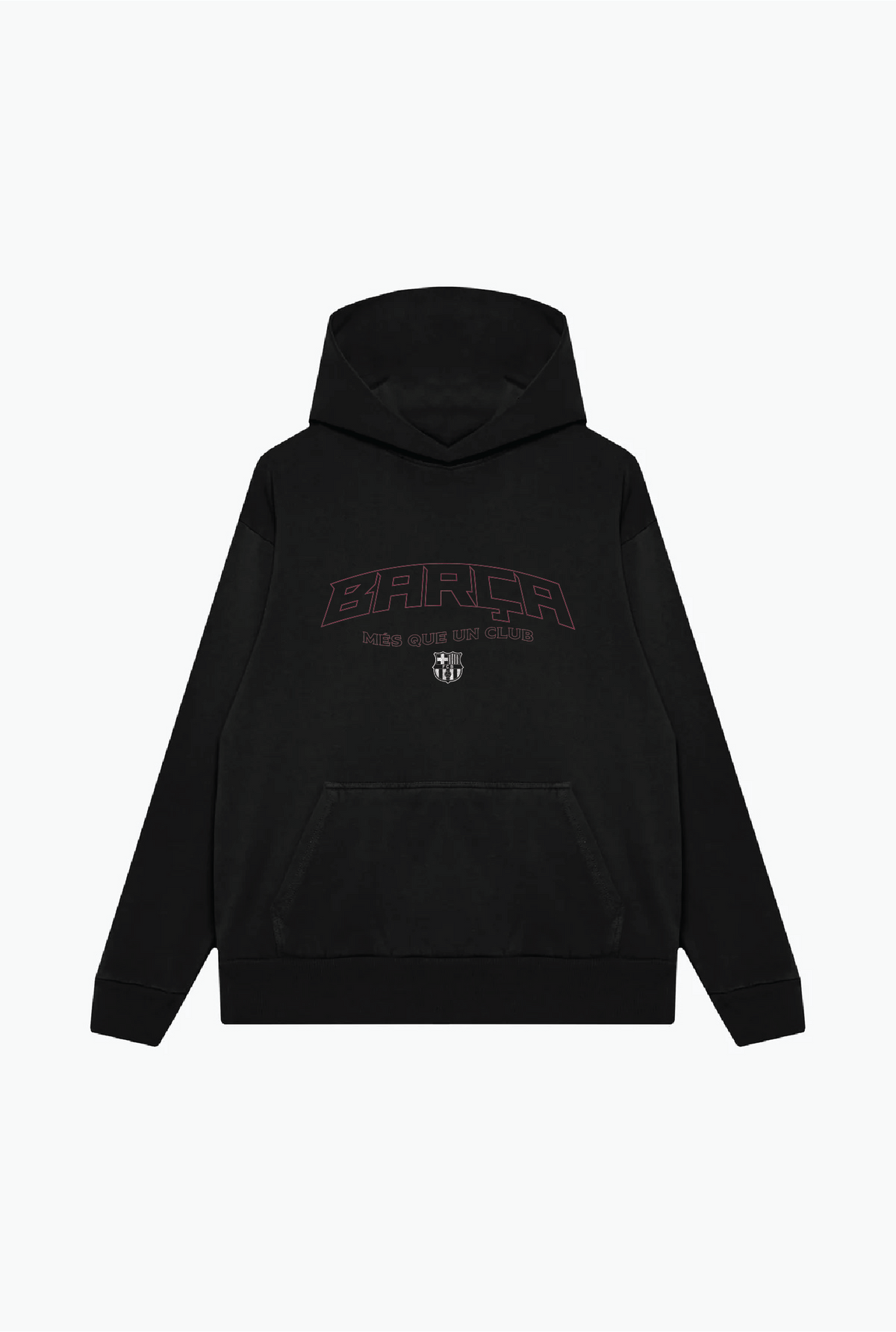 FC Barcelona Team Vintage Heavyweight Hoodie - Black