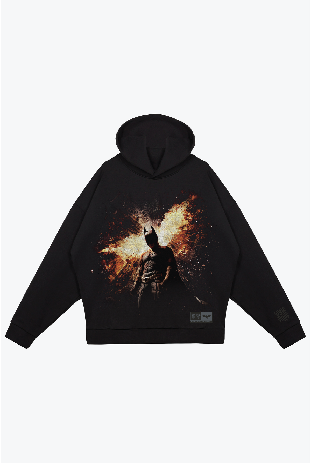 US Soccer | DC  The Dark Knight Rises Relaxed Hoodie - Black