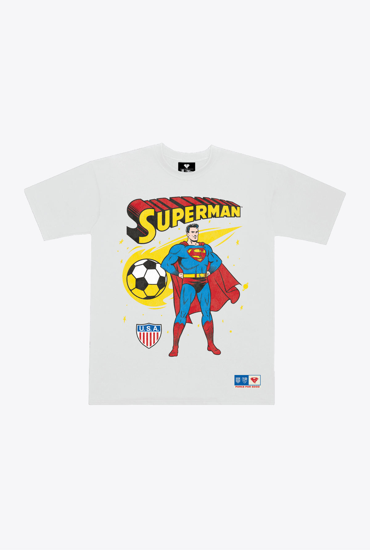 US Soccer | DC  Superman Comet Heavyweight T-Shirt - White
