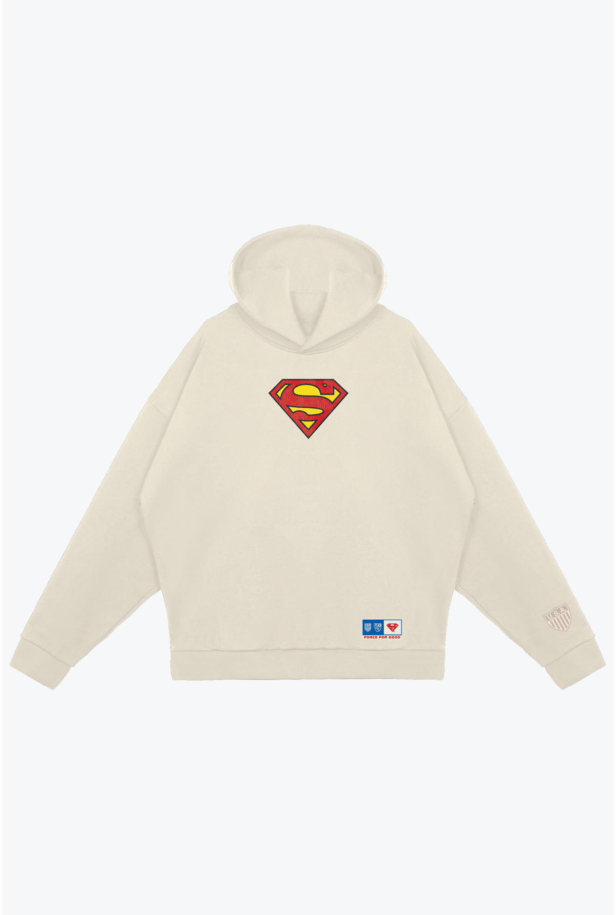 US Soccer | DC Superman Force For Good Heavyweight Hoodie - Ivory