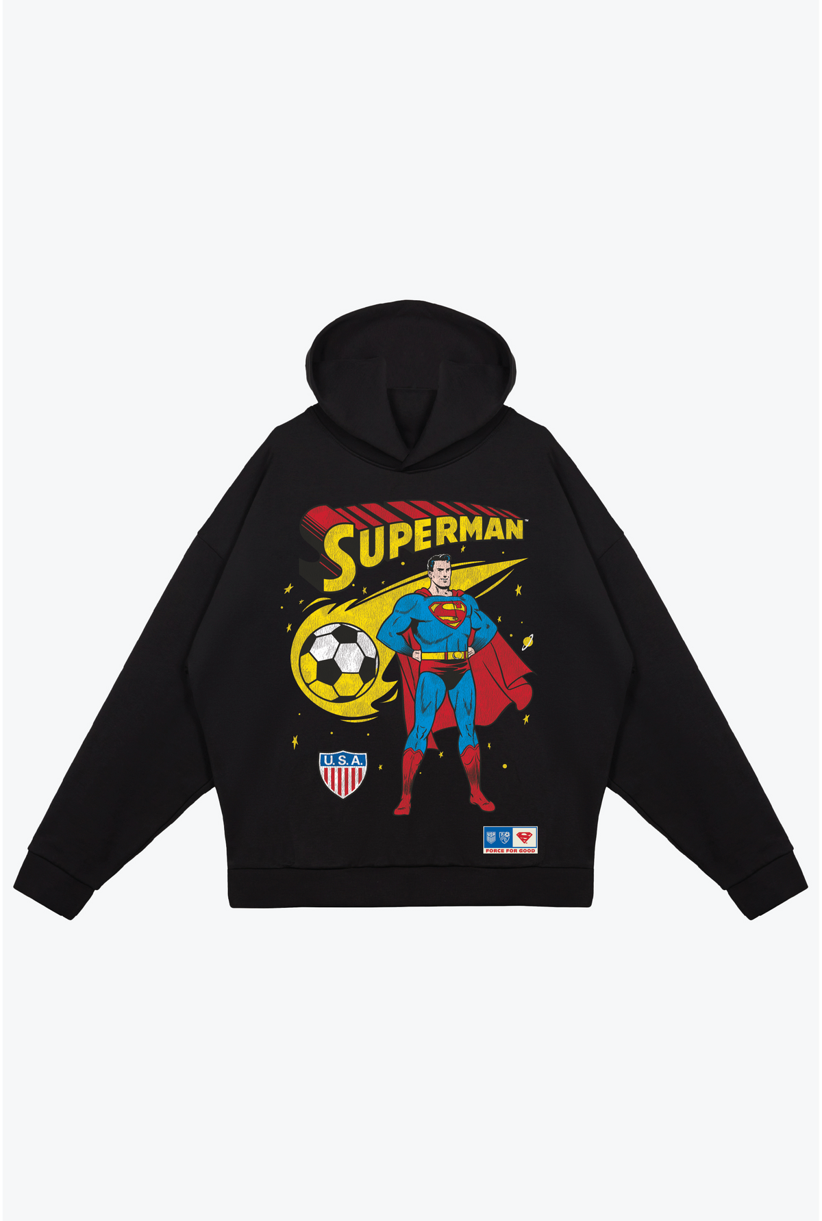 US Soccer | DC Superman Comet Relaxed Hoodie - Black