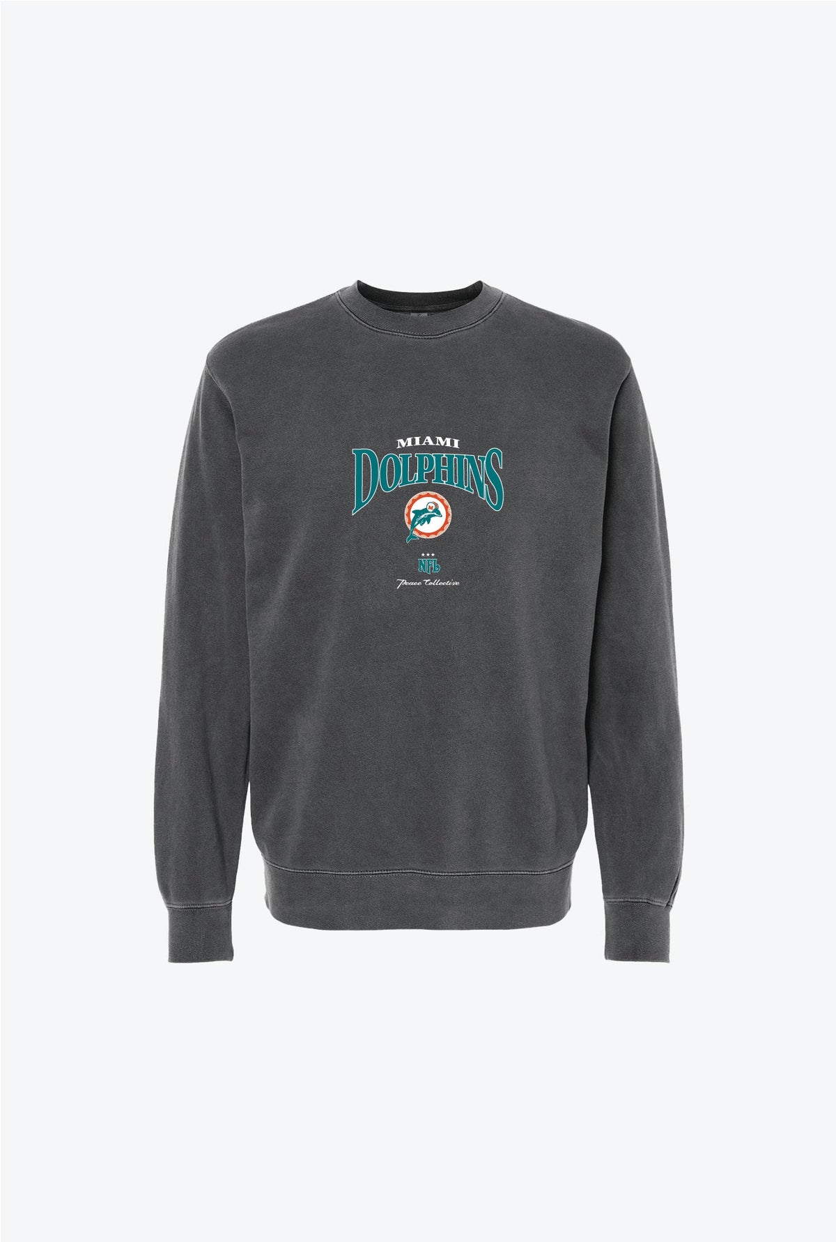 Miami Dolphins Vintage Embroidered Crewneck - Black
