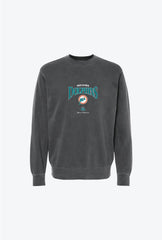 Miami Dolphins Vintage Embroidered Crewneck - Black