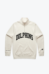 Miami Dolphins Collegiate Quarter Zip - Ivory