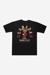 FIFA World Cup 2026â¢ Canada Mascot Heavyweight T-Shirt - Black