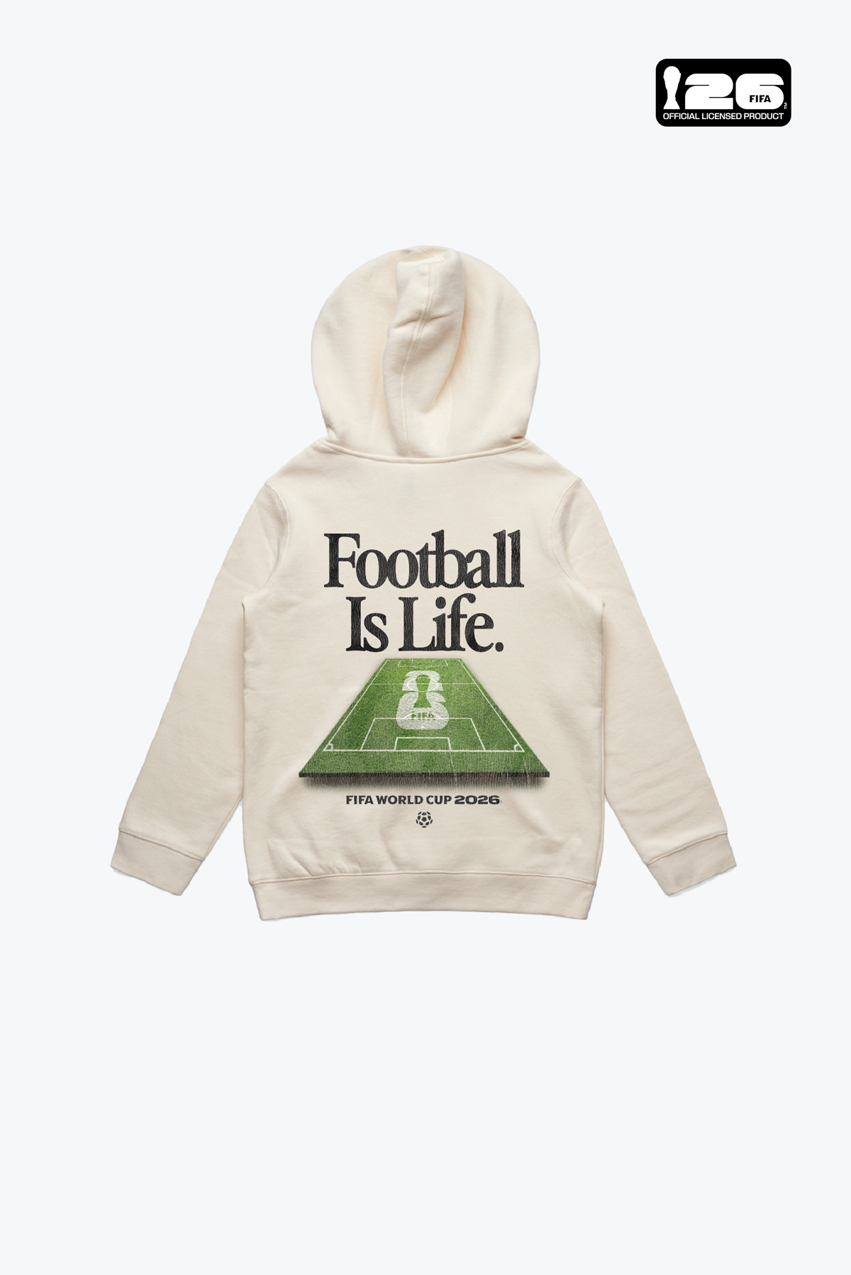 FIFA World Cup 2026â¢ Football is Life Kids Hoodie - Ivory