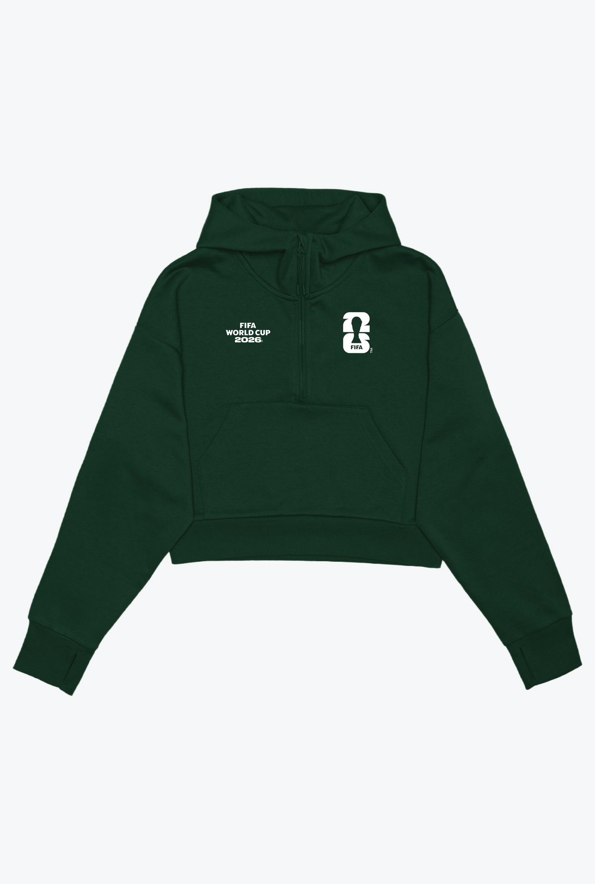 FIFA World Cup 2026â¢ Women's Cropped Hoodie - Forest Green