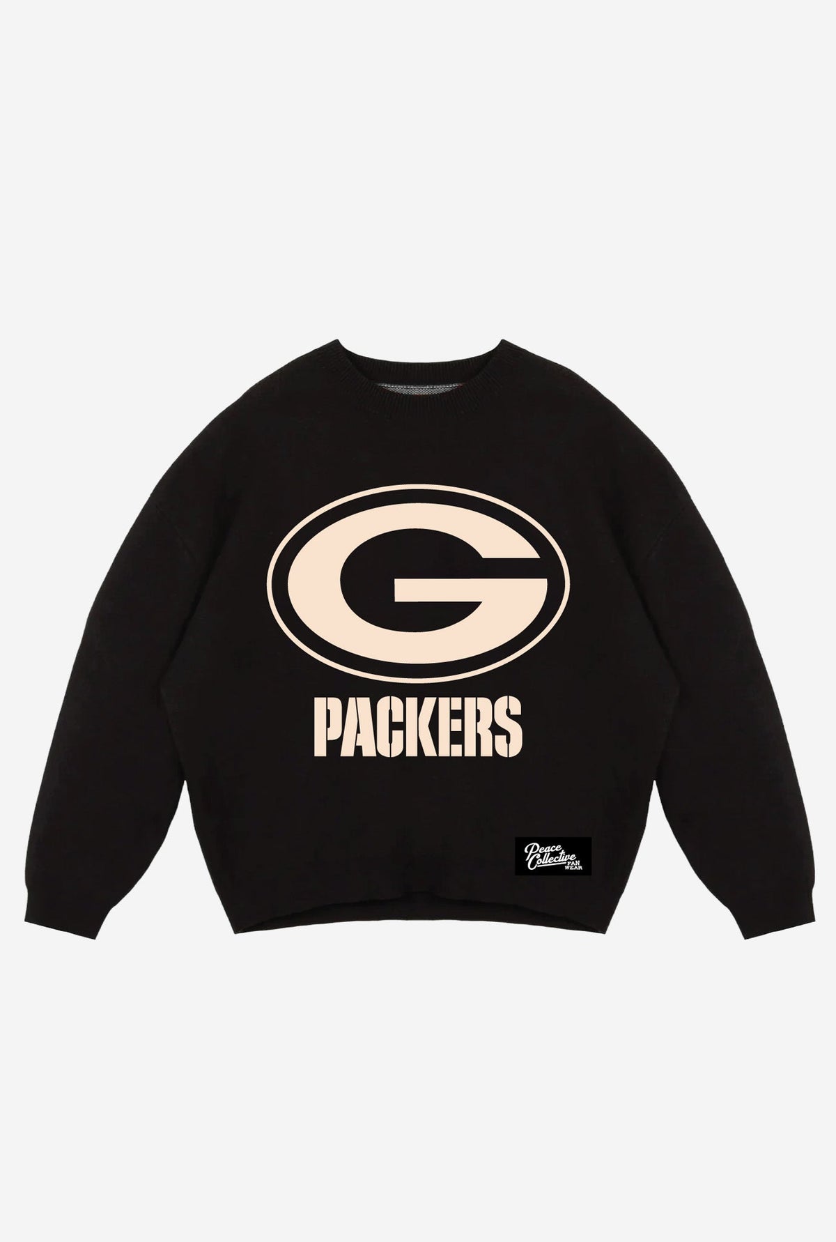 Green Bay Packers Oversized Knit Sweater - Black