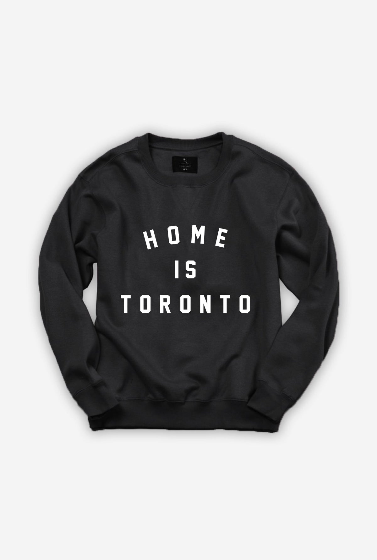 Home is Toronto Varsity Crewneck - Black