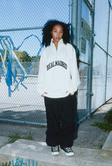 Real Madrid Collegiate Quarter Zip - Ivory