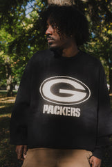 Green Bay Packers Oversized Knit Sweater - Black