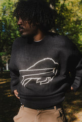 Buffalo Bills Oversized Knit Sweater - Black