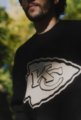 Kansas City Chiefs Oversized Knit Sweater - Black