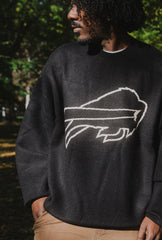Buffalo Bills Oversized Knit Sweater - Black
