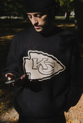 Kansas City Chiefs Oversized Knit Sweater - Black