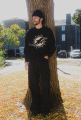 Miami Dolphins Oversized Knit Sweater - Black