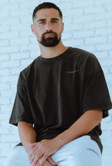 P/C x Sebastian Lletget Heavyweight T-Shirt - Off Black