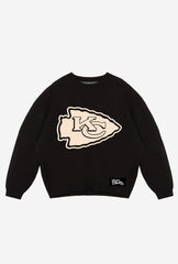 Kansas City Chiefs Oversized Knit Sweater - Black