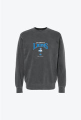 Detroit Lions Vintage Embroidered Crewneck - Black