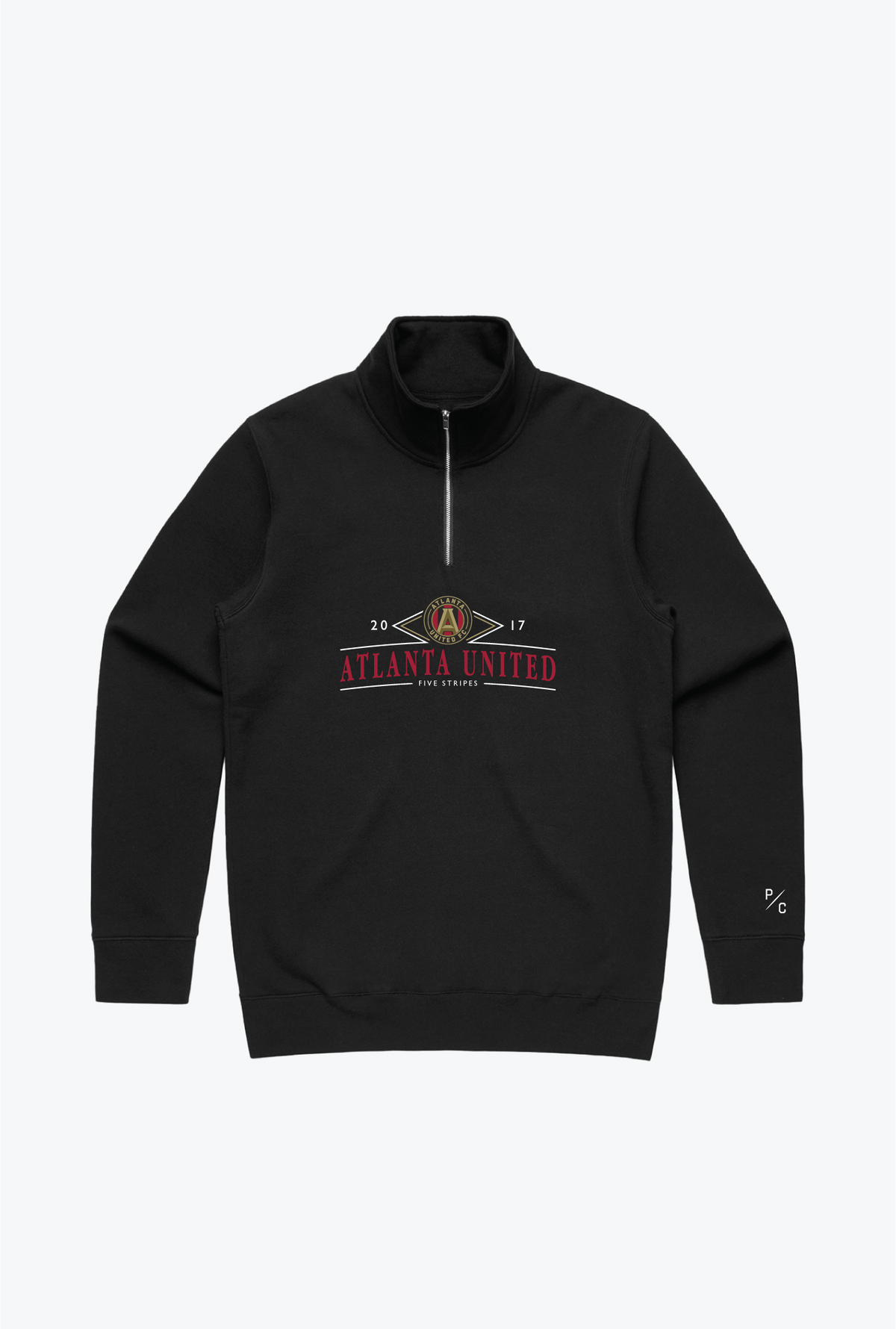 Atlanta United Vintage Quarter Zip - Black