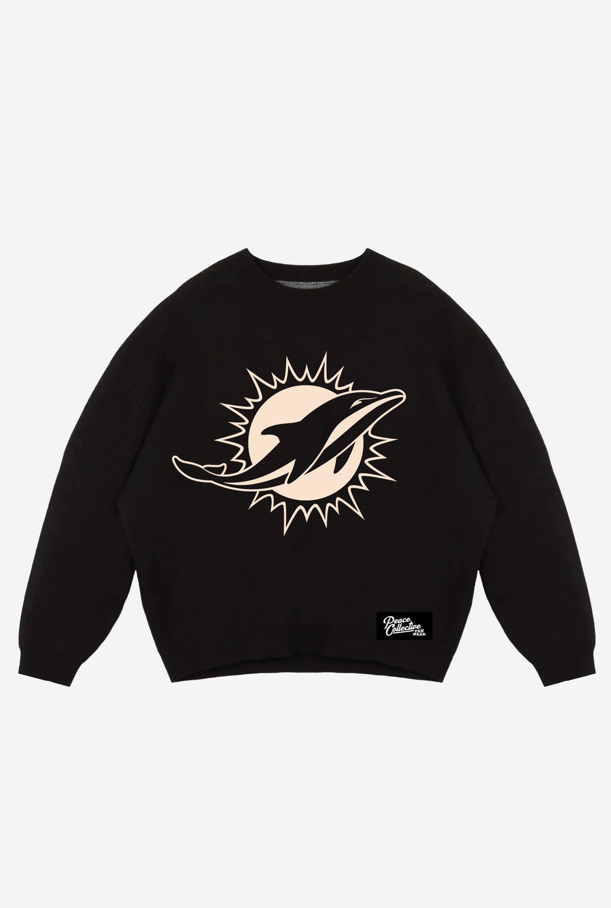 Miami Dolphins Oversized Knit Sweater - Black