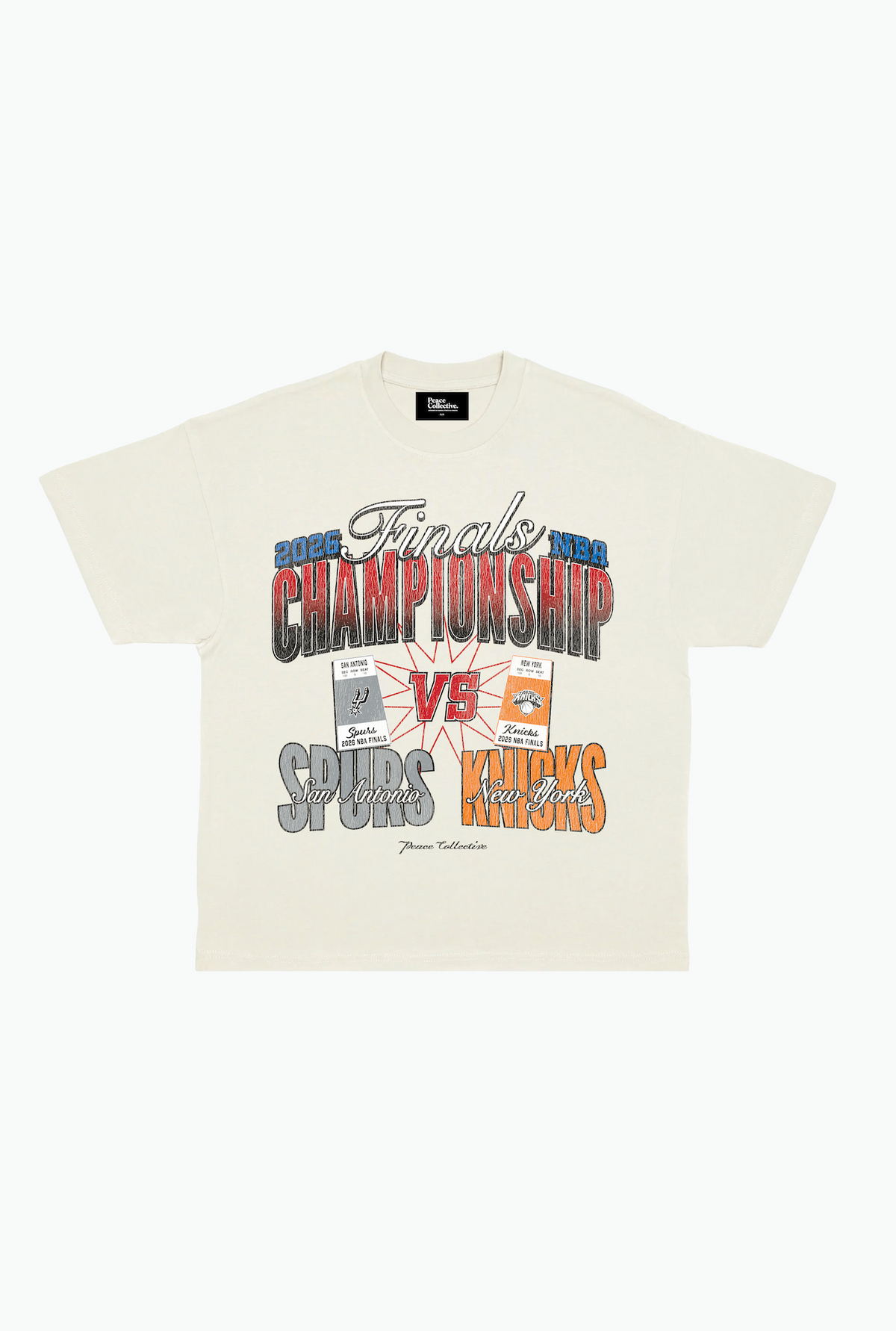 NBA Finals: San Antonio Spurs vs. New York Knicks Heavyweight T-Shirt - Icy Rock