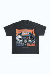 Super Bowl XLI: Indianapolis Colts vs Chicago Bears Garment Dyed Heavyweight T-Shirt - Black