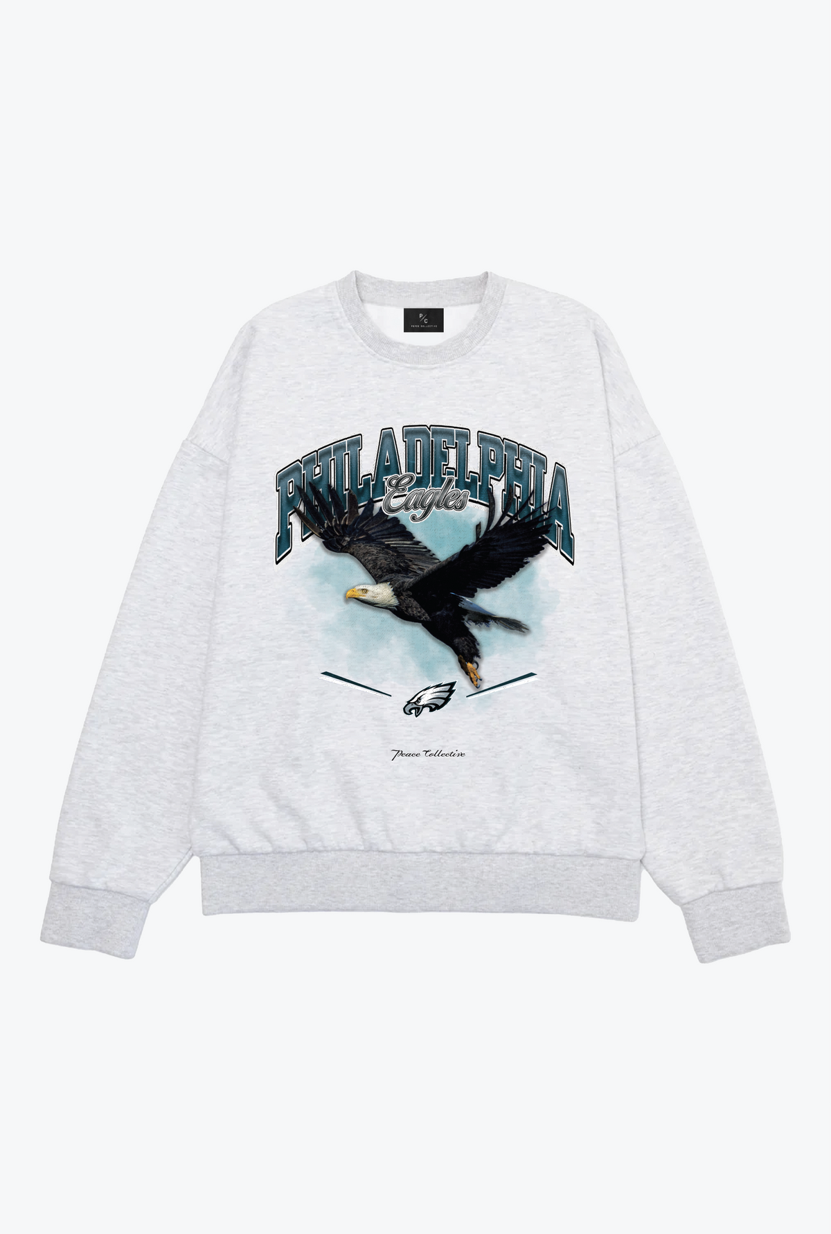 Philadelphia Eagles Mascot SuperHeavyâ¢ï¸ Crewneck - Ash