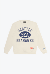 Seattle Seahawks Warm Up Heavyweight Crewneck - Ivory