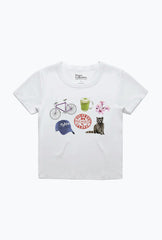 Toronto Destination Icons Baby Tee - White