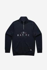 Bay FC Vintage Quarter Zip - Navy