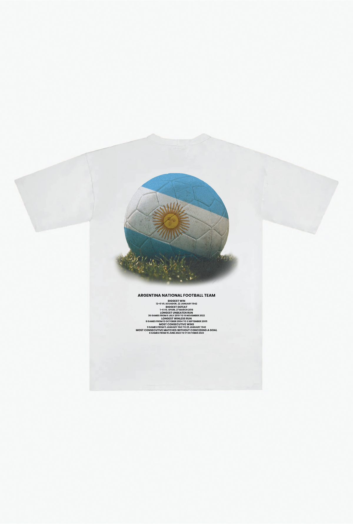 Argentina Football Heavyweight T-Shirt - White