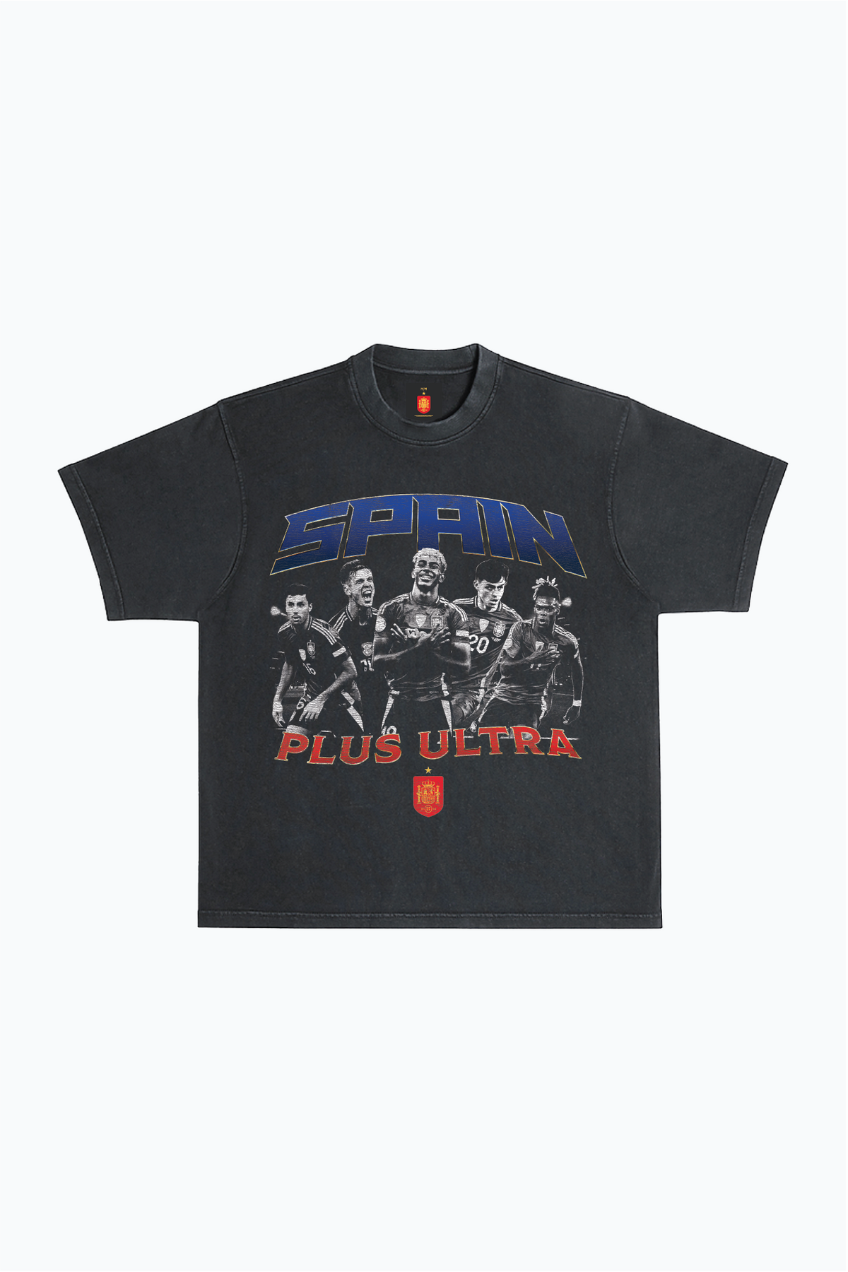 Spain Team Heavyweight Garment Dyed T-Shirt - Black