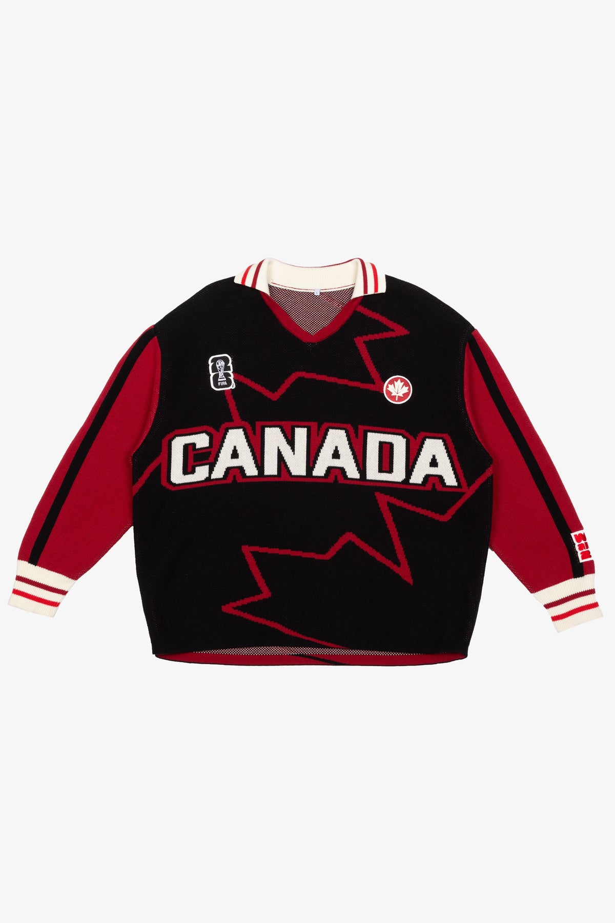 FIFA World Cup 2026â¢ Canada Knit Long Sleeve Jersey - Black