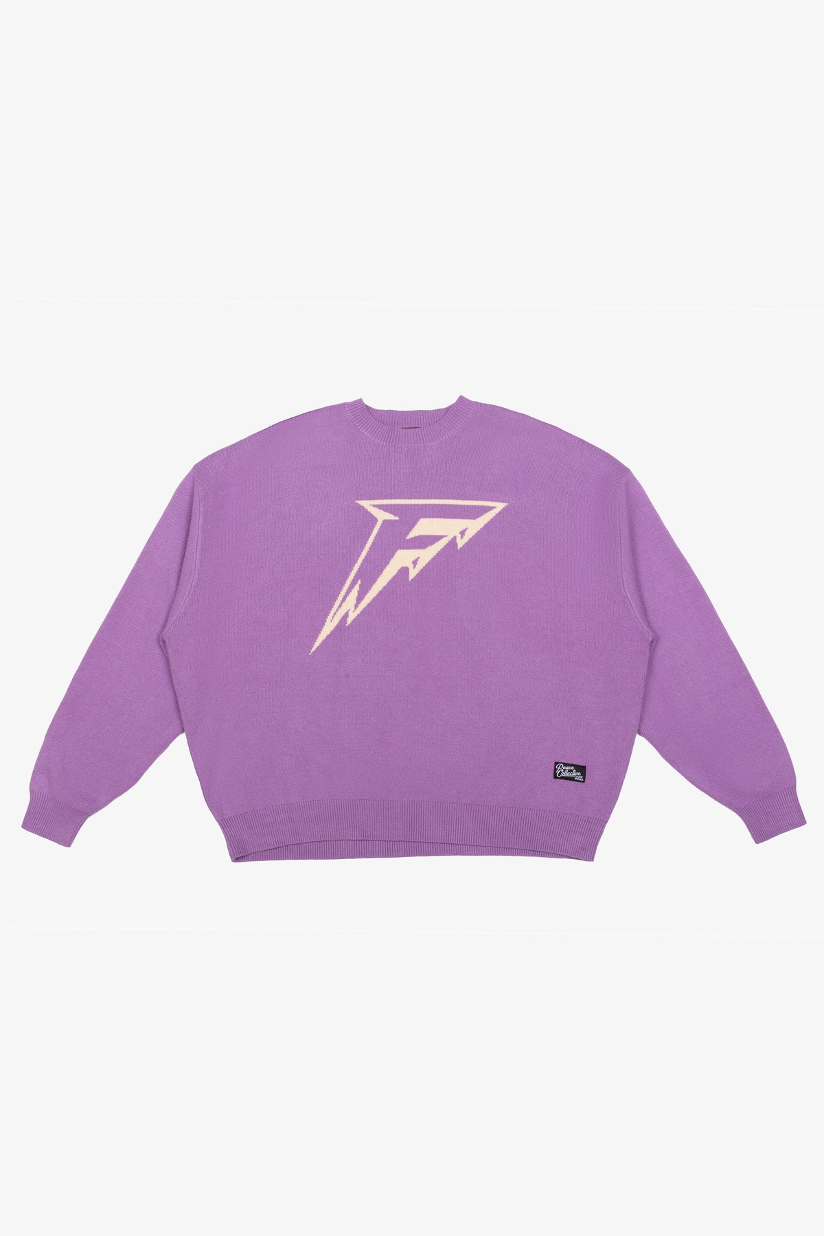 Minnesota Frost Logo Oversized Knit Sweater - Purple