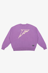Minnesota Frost Logo Oversized Knit Sweater - Purple